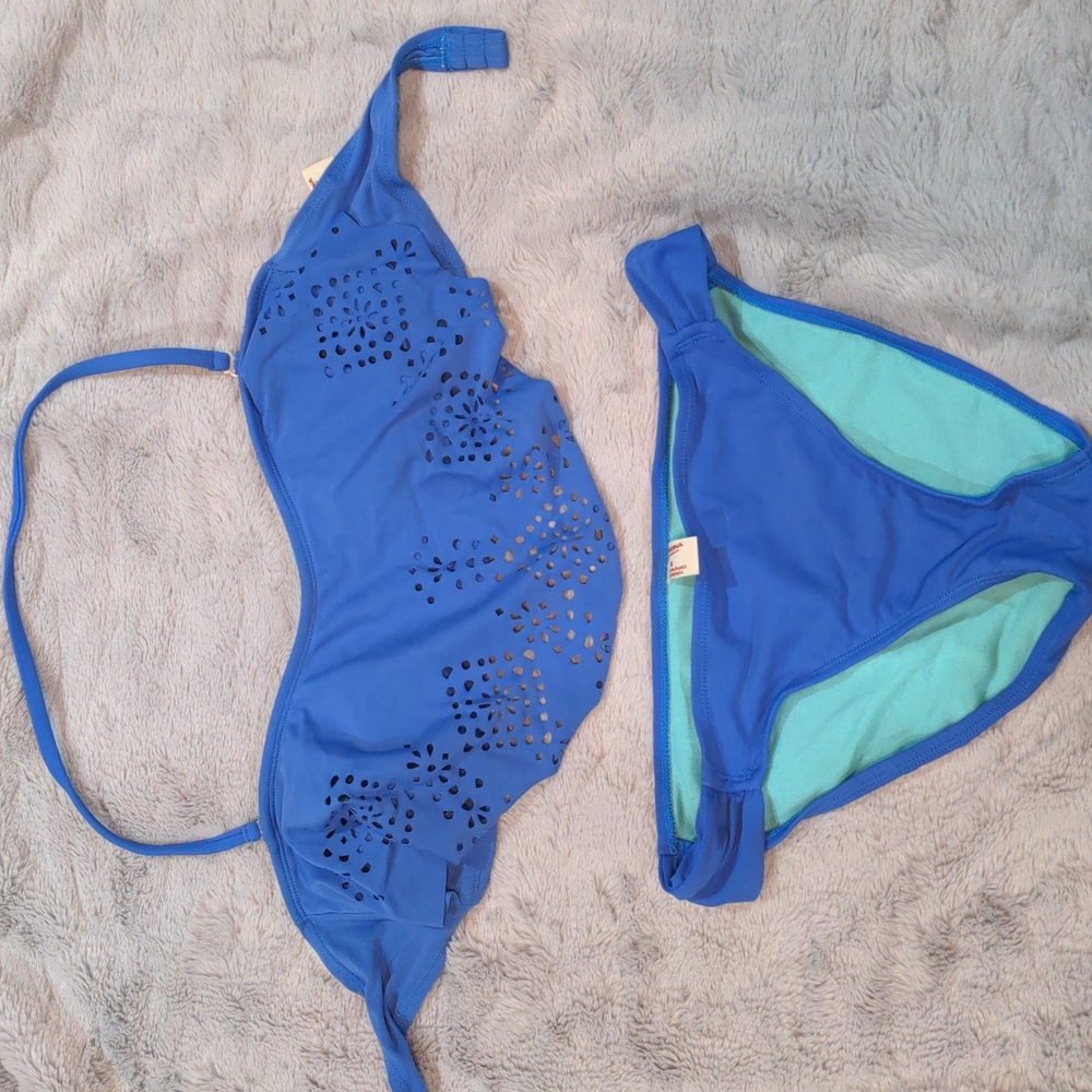 Blue 2 piece swimsuit